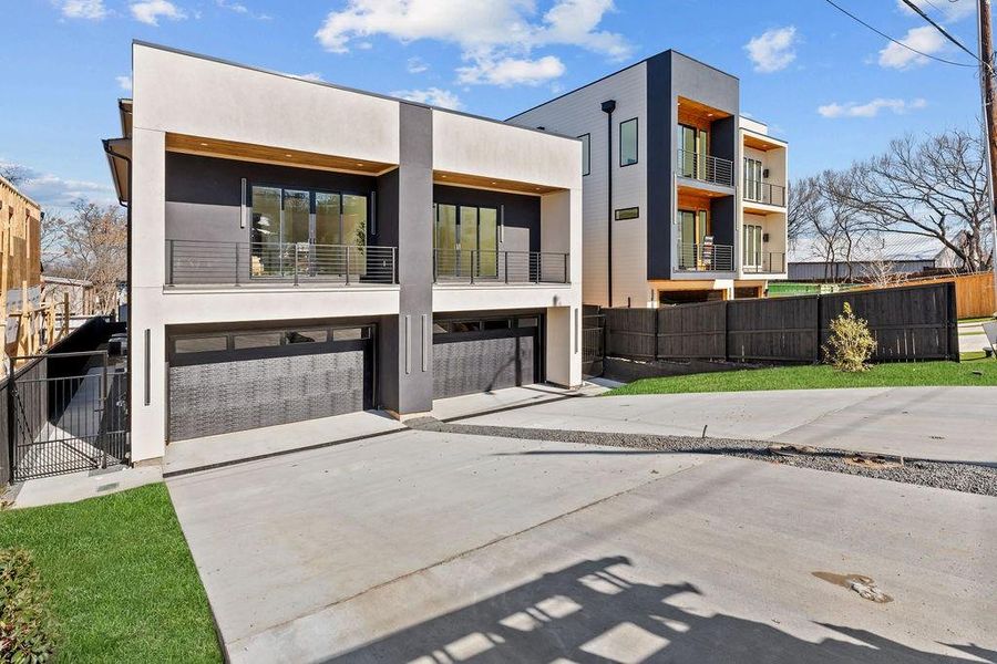 Front exterior of a new home in , Dallas, TX, highlighting curb appeal (Image 25).