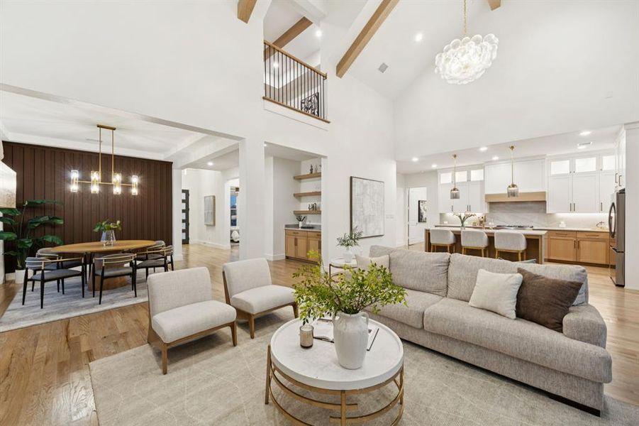 Furnished interior view inside a new home in Edgestone at Legacy, Frisco (Image 28).