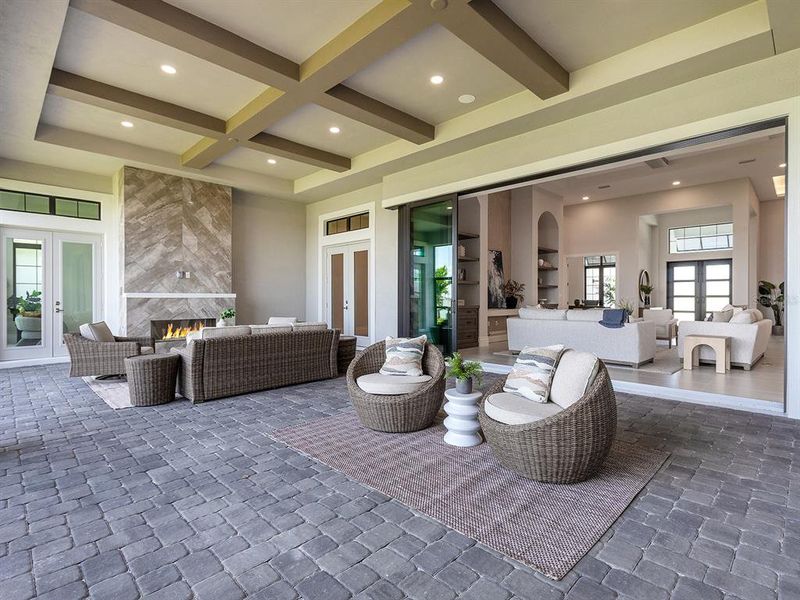 Exterior details and patio area of a home in , Sarasota (Image 3).