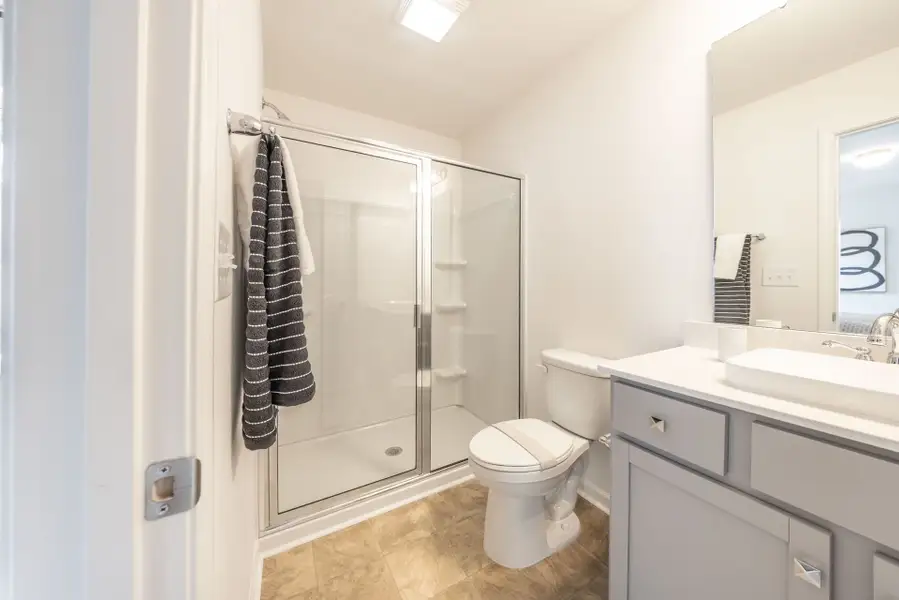 Furnished interior view inside a new home in Dukes Ridge, Charlotte (Image 10).