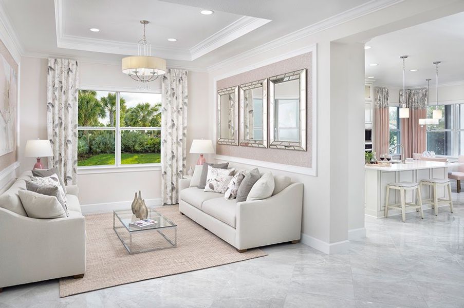 Representative furnished interior of a home built from the Persimmon by Minto Communities in Westlake, Loxahatchee (Image 9).