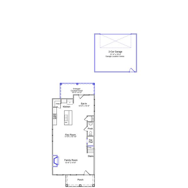 2D floor plan layout of this home in Georgias Landing, Raleigh, NC (Image 4).