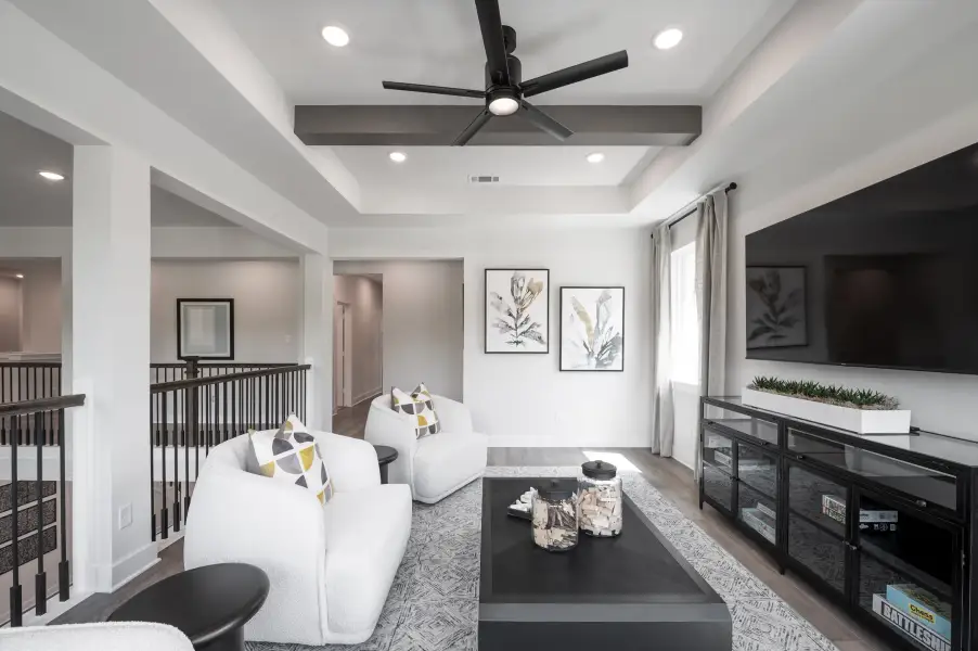 Furnished interior view inside a new home in Sienna 60’, Missouri City (Image 39). Furnished interior view inside a new home in Sienna 60’, Missouri City (Image 39).