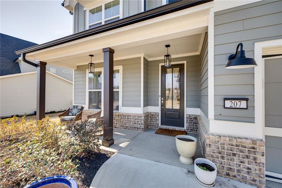 Exterior details and patio area of a home in NorthFarm at NatureWalk, Dallas (Image 27).