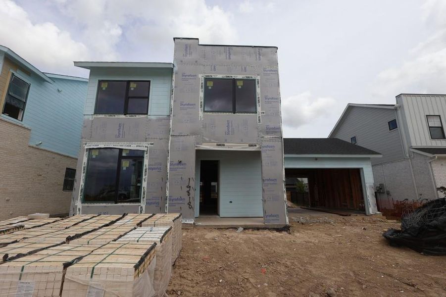 In-progress construction of a new home in Easthaven at Bridgeland Central - Vision Collection, Cypress, TX (Image 11).