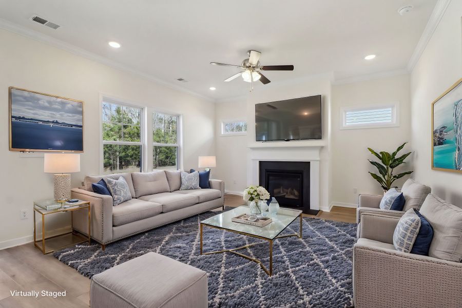 Representative furnished interior of a home built from the Harper II by Great Southern Homes in Old Charleston Acres, Pelion (Image 5).