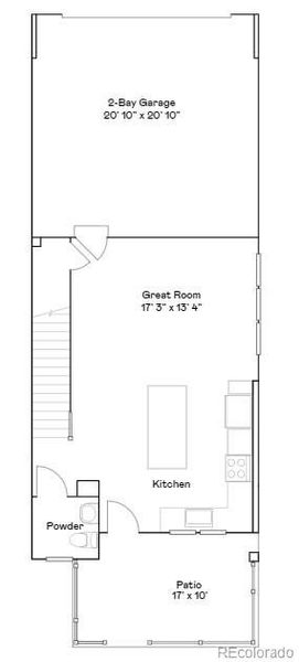 2D floor plan layout of this home in Parterre: The Parkside Collection, Thornton, CO (Image 2). 2D floor plan layout of this home in Parterre: The Parkside Collection, Thornton, CO (Image 2).