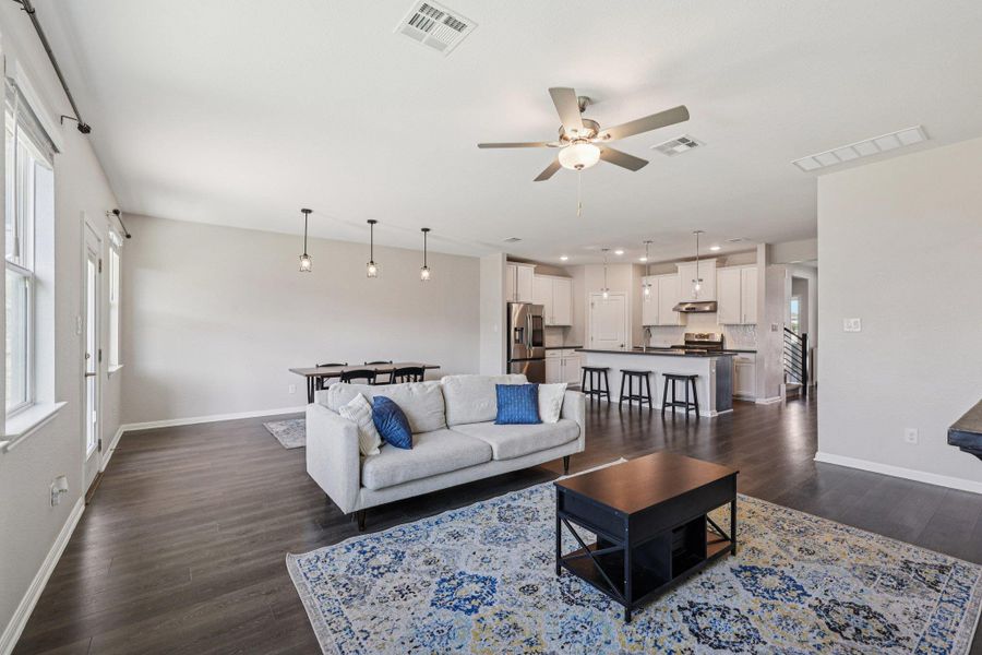 Furnished interior view inside a new home in Emory Crossing 50s, Hutto (Image 14). Furnished interior view inside a new home in Emory Crossing 50s, Hutto (Image 14).