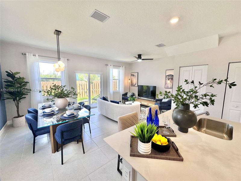 Furnished interior view inside a new home in , Florida City (Image 12).