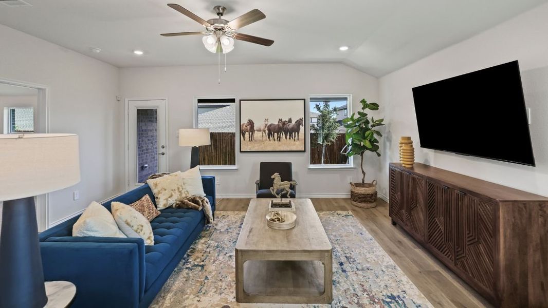 Furnished interior view inside a new home in Prairie Oaks, Oak Point (Image 14).