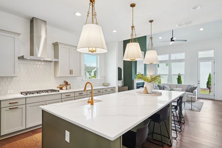Representative furnished interior of a home built from the Manchester by Ashton Woods in East Harbor II at Chestatee, Dawsonville (Image 3).