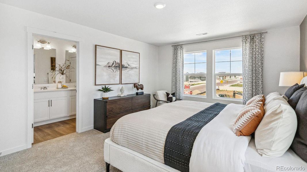 Furnished interior view inside a new home in The Ridge at Lorson Ranch, Colorado Springs (Image 17).
