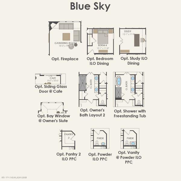 2D floor plan layout for the Blue Sky by Pulte Homes in Highland Lakes, McKinney, TX (Image 4). 2D floor plan layout for the Blue Sky by Pulte Homes in Highland Lakes, McKinney, TX (Image 4).