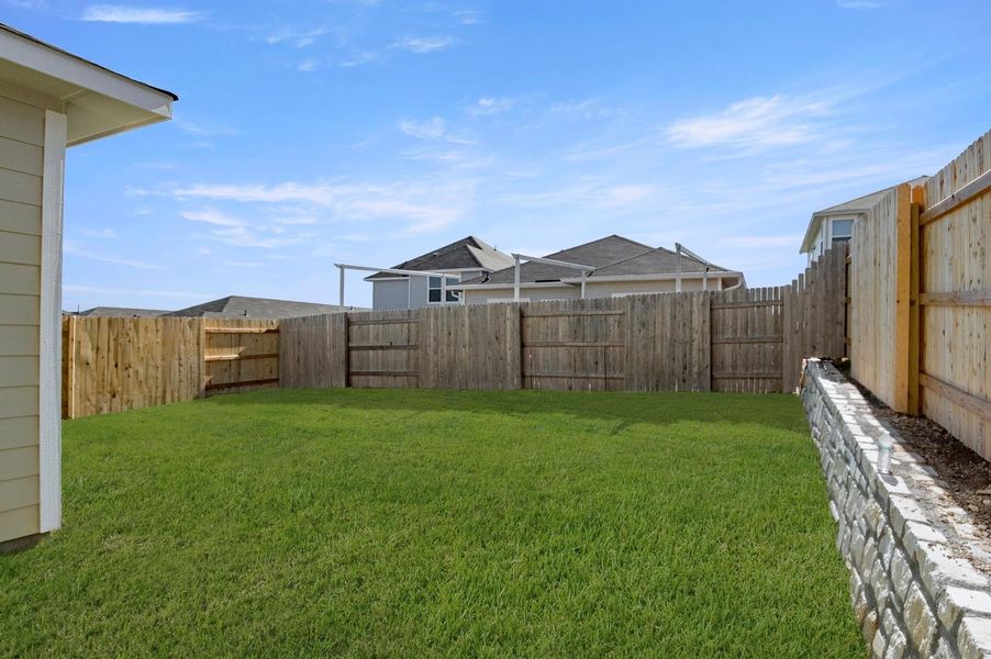 Exterior details and patio area of a home in Edgebrooke, Pflugerville (Image 4). Exterior details and patio area of a home in Edgebrooke, Pflugerville (Image 4).