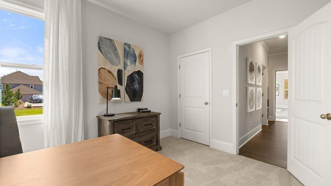 Furnished interior in a model home at Thalley Creek Estates in Cumming (Image 4).