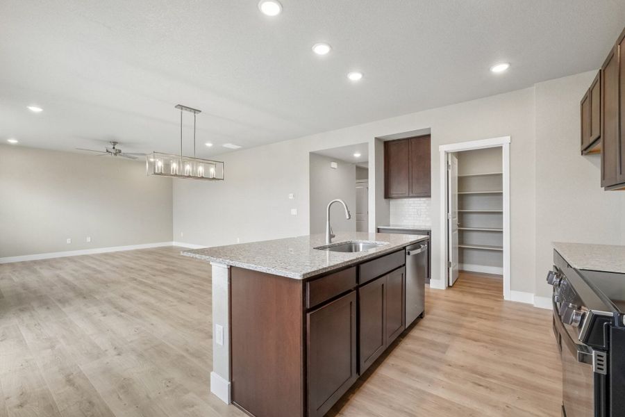 Furnished interior view inside a new home in The Trails at Aspen Ridge, Colorado Springs (Image 9).
