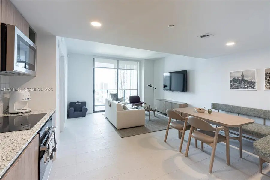 Furnished interior view inside a new home in , Miami (Image 10).