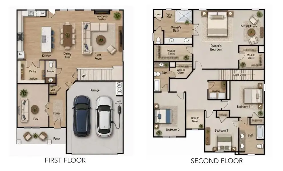 2D floor plan layout of this home in , Lawrenceville, GA (Image 3).