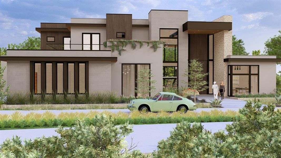 Front exterior of a new home in , Westlake, TX, highlighting curb appeal (Image 2).