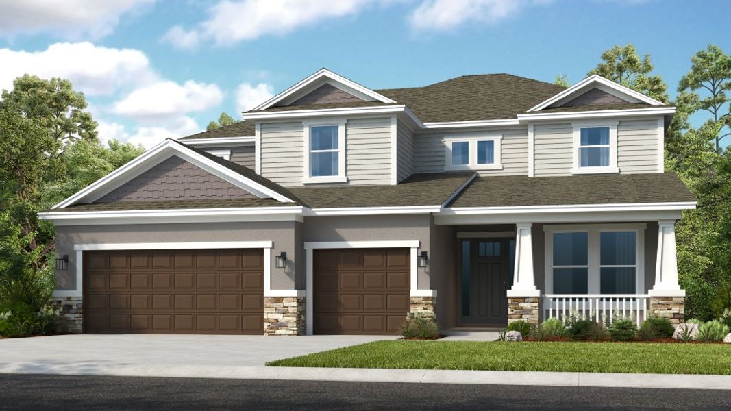 Representative exterior photo of a completed home built from the Saint Lucia by Taylor Morrison in Morris Bend, Tampa, FL (Image 3).
