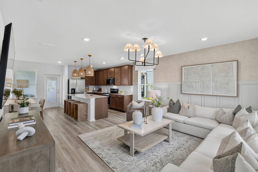 Representative furnished interior of a home built from the Haddock by Pulte Homes in Lakehaven Estates, Clermont (Image 10).