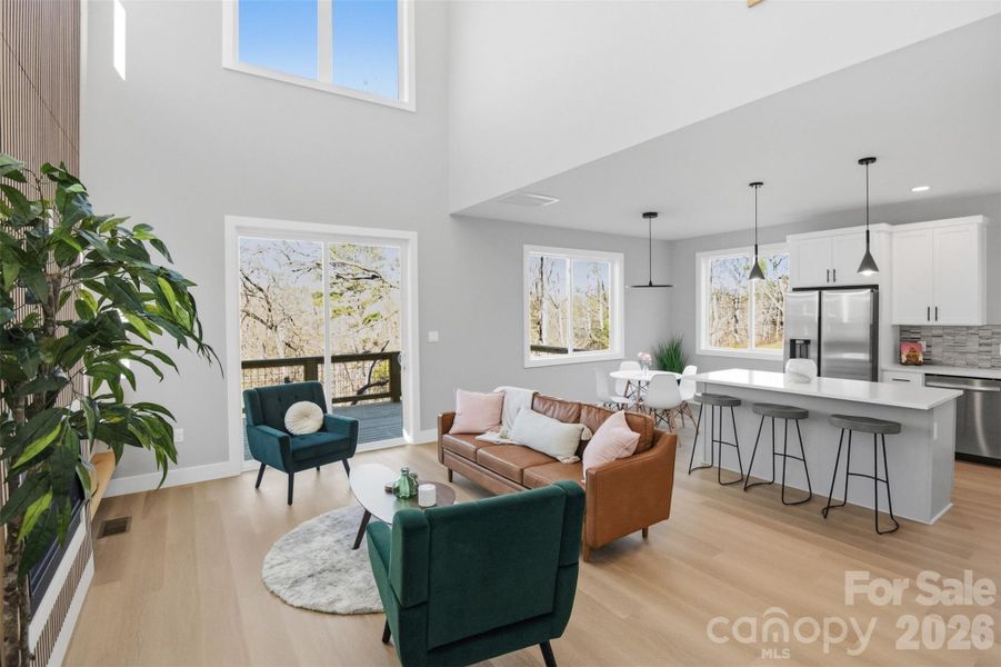 Living Room + Kitchen