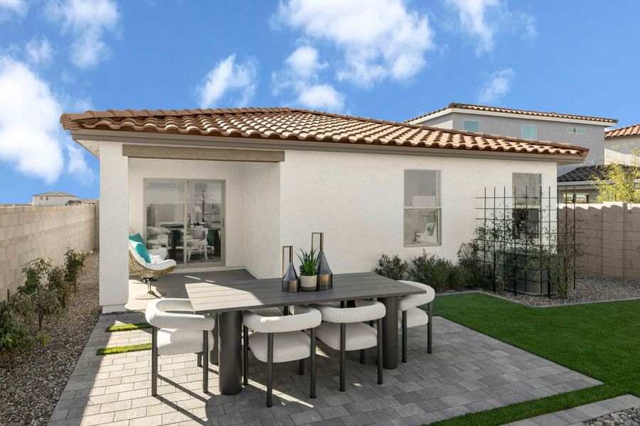 Representative exterior details of a home built from the 1391 Modeled by KB Home in Skyline Village Prelude, San Tan Valley (Image 3).