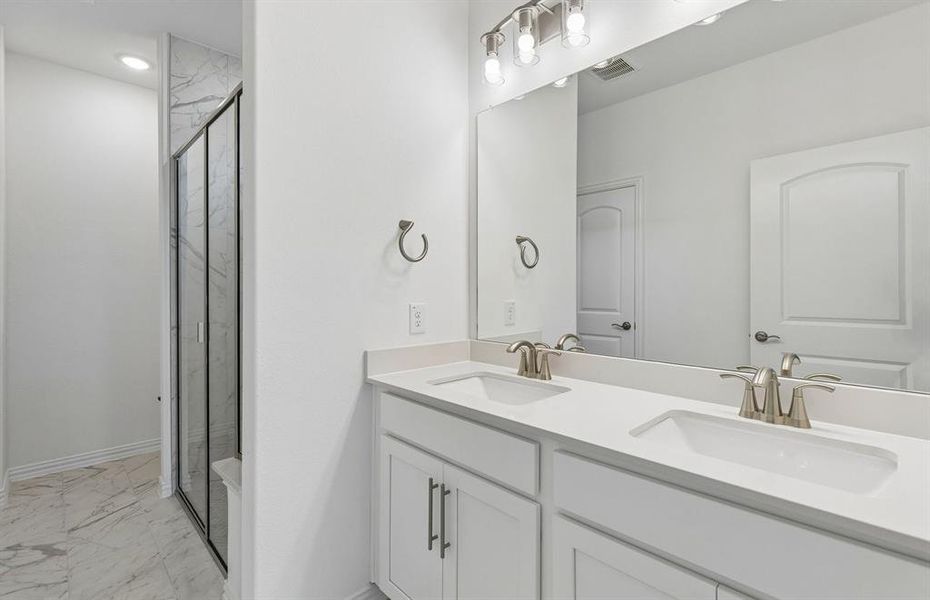 Primary bath with double vanity Primary bath with double vanity