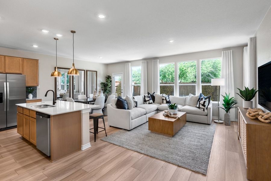 Representative furnished interior of a home built from the 2328 Modeled by KB Home in Nagel Crossing, San Antonio (Image 6).