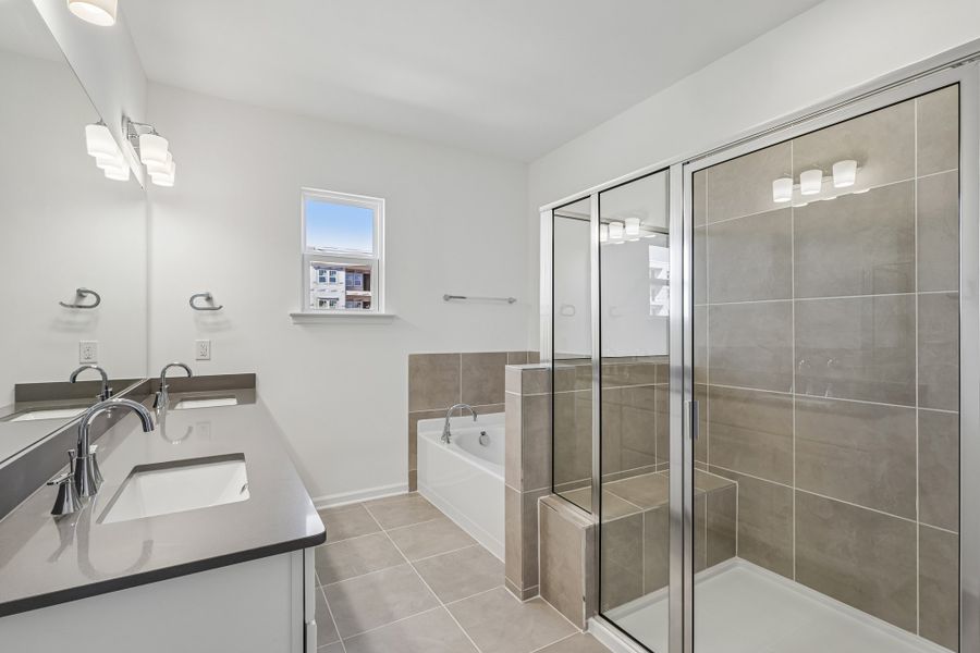 Furnished interior view inside a new home in Terraces at the Exchange, Fort Mill (Image 13).