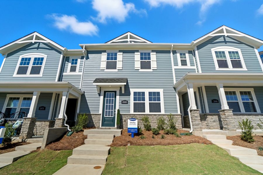 Representative exterior photo of a completed home built from the Shelby by Mattamy Homes in Westfall, Gastonia, NC (Image 22).