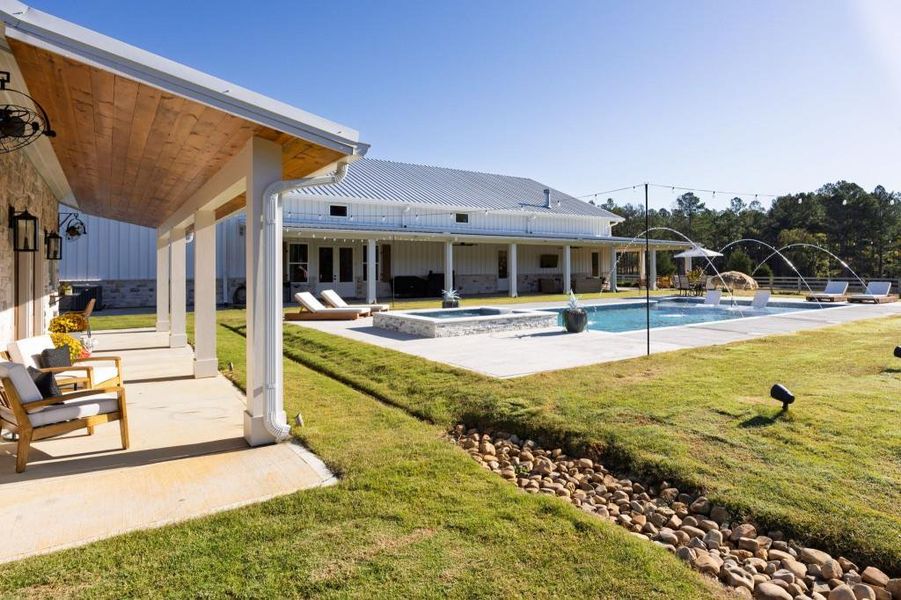 Exterior details and patio area of a home in , Rydal (Image 21).