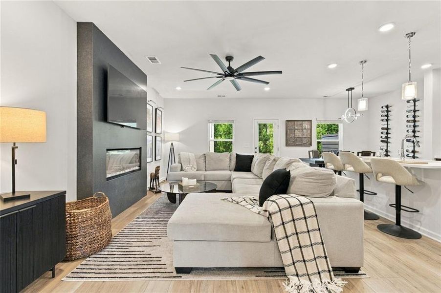 Furnished interior view inside a new home in , Sugar Hill (Image 35). Furnished interior view inside a new home in , Sugar Hill (Image 35).
