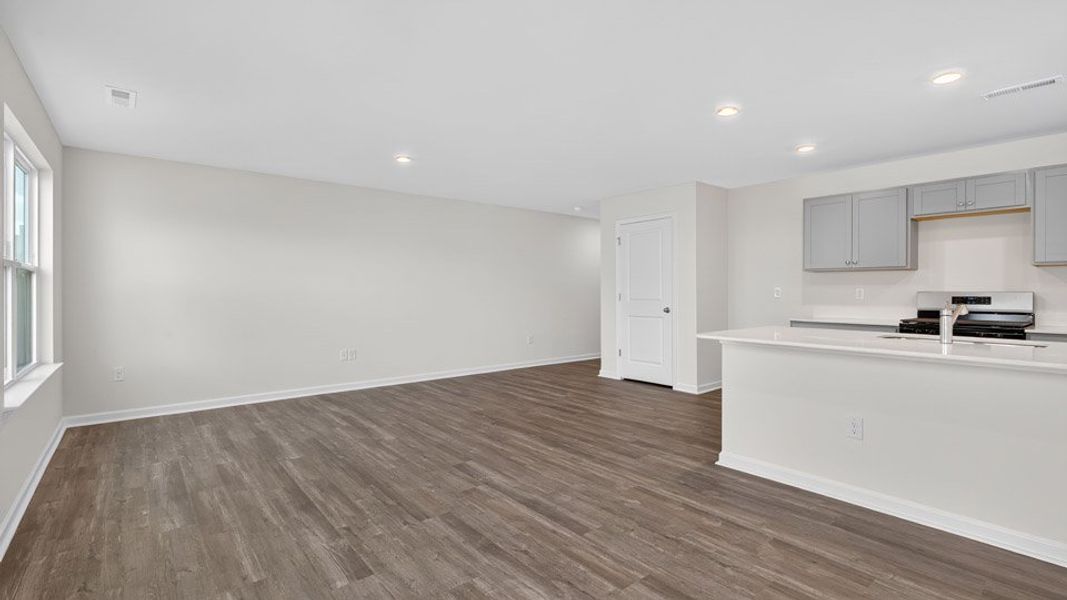 Spacious, unfurnished interior of a new home in The Townes at Honeycutt Oaks, Angier (Image 16).