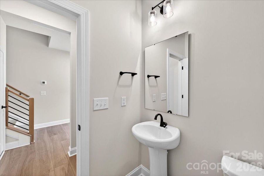 First floor powder room