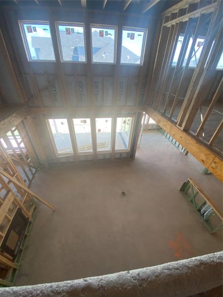 From the 2nd floor landing to Family Room, Kitchen & Casual Dining