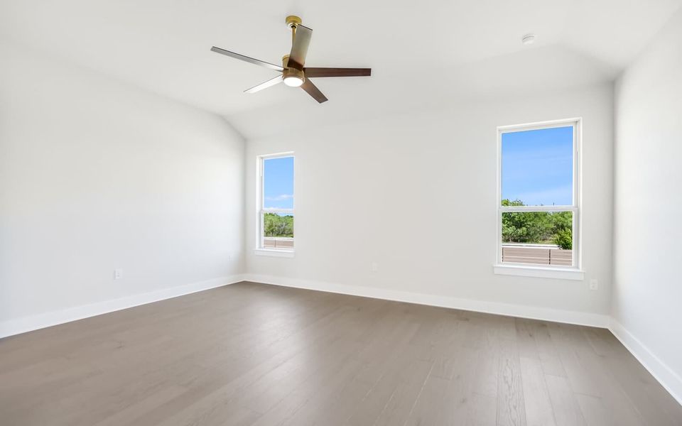 Representative unfurnished interior of a home built from the Drake by Brookfield Residential in Traditional Homes at Easton Park, Austin (Image 10).