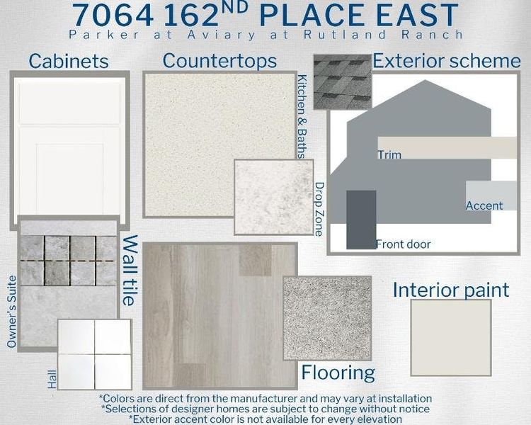 Parker - Colors for this home