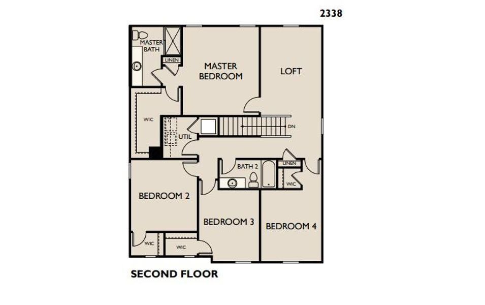 2D floor plan layout of this home in Willow Springs, Buda, TX (Image 4).