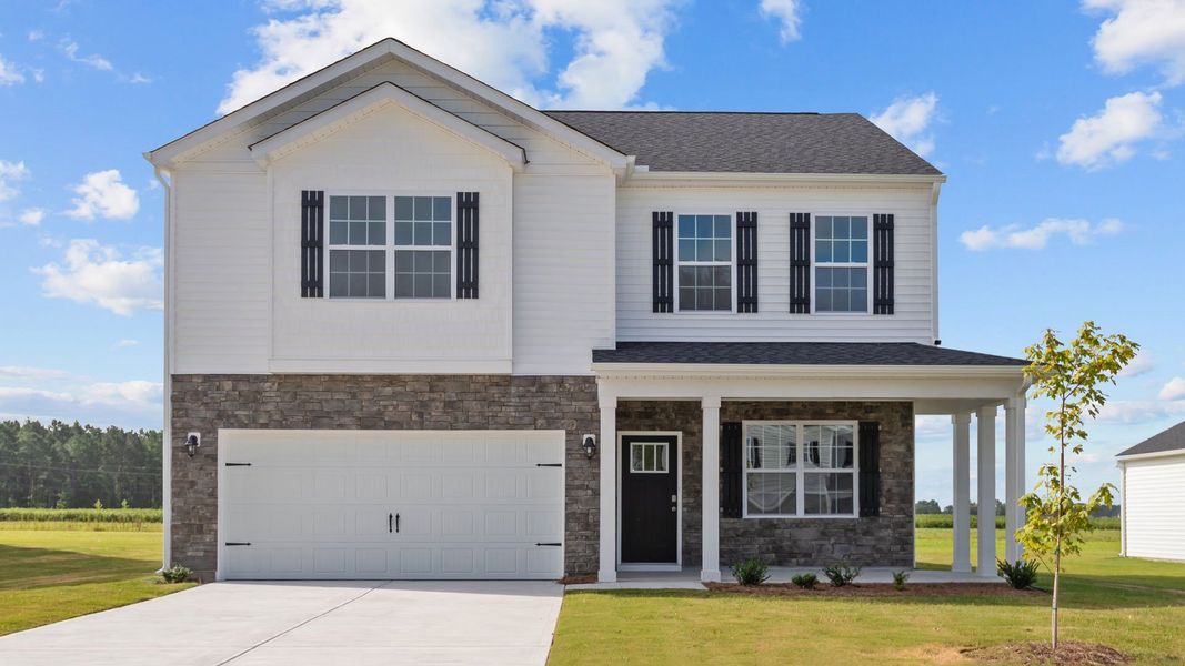 Representative exterior photo of a completed home built from the PENWELL by D.R. Horton in East Ridge, Ayden, NC (Image 2).