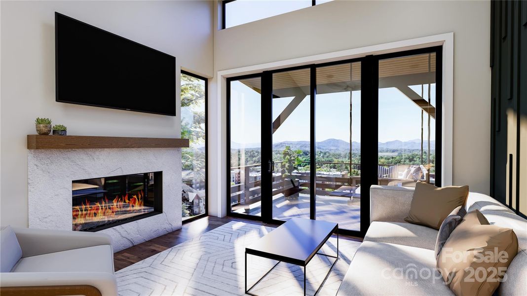 Living room rendering Living room rendering