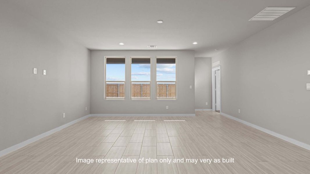 Representative unfurnished interior of a home built from the The Jaxson by D.R. Horton in Overlook West, Wolfforth (Image 23).