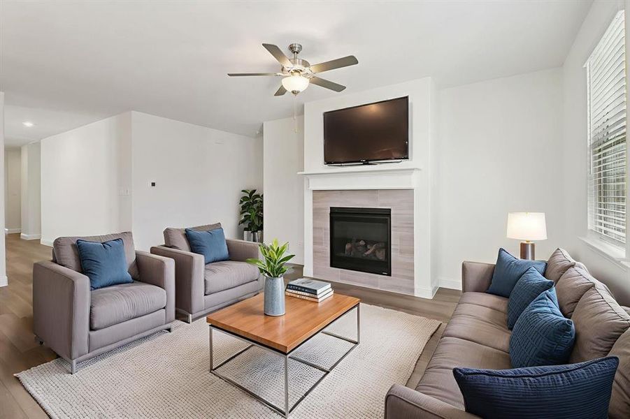 Furnished interior view inside a new home in Ashford Park - Texana Series, Corinth (Image 6).