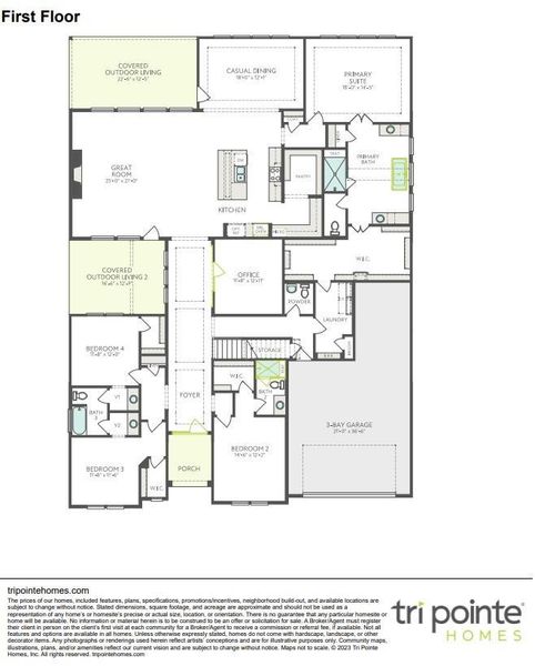 2D floor plan layout of this home in Woodson’s Reserve, Spring, TX (Image 4).
