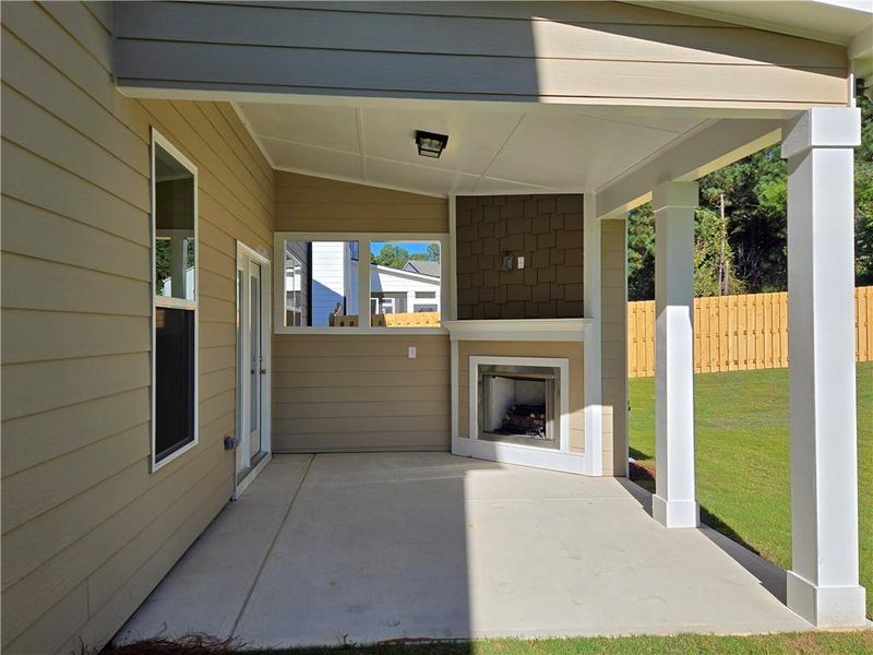 Exterior details and patio area of a home in Enclave at Logan Point, Loganville (Image 28). Exterior details and patio area of a home in Enclave at Logan Point, Loganville (Image 28).
