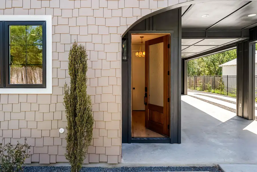 Exterior details and patio area of a home in , Austin (Image 3).