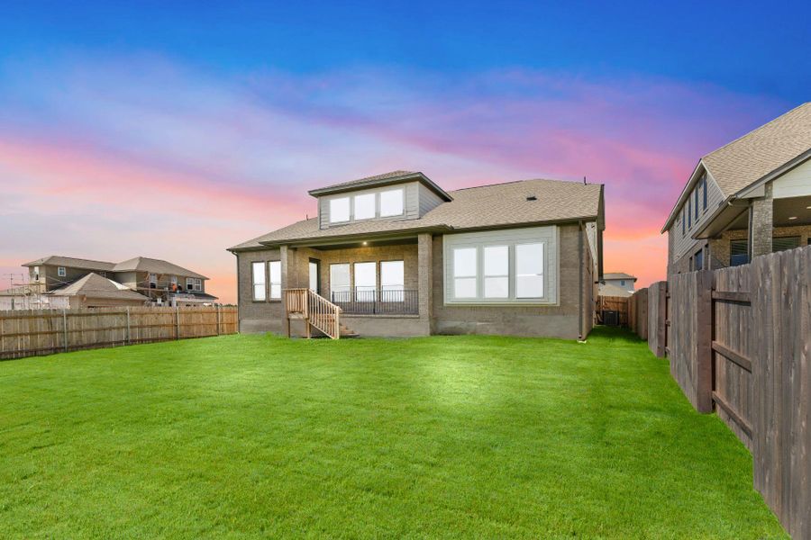 Rear of Home and Private Backyard Rear of Home and Private Backyard