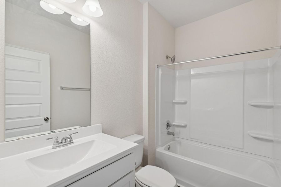 The Crawford- Hall Bath. Home under construction, photo used for illustrative purposes only, colors and options will vary.