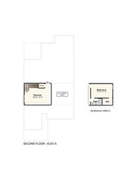 2D floor plan layout for the Lewis by Grant & Co in Union Depot, Bartlett, TN (Image 4).