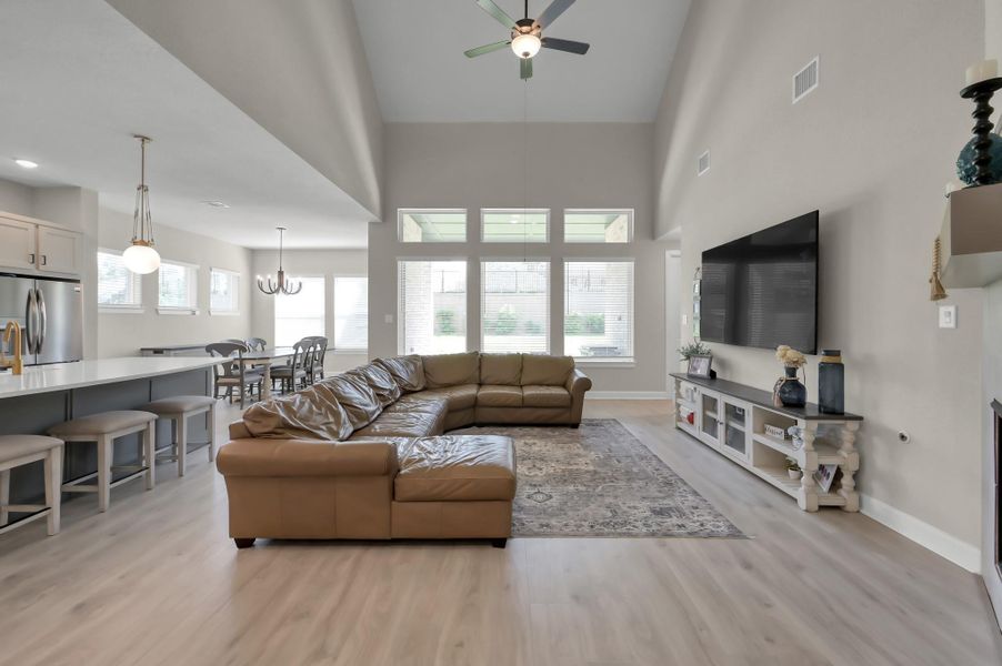 Furnished interior view inside a new home in The Woodlands Hills 60’, Willis (Image 31).